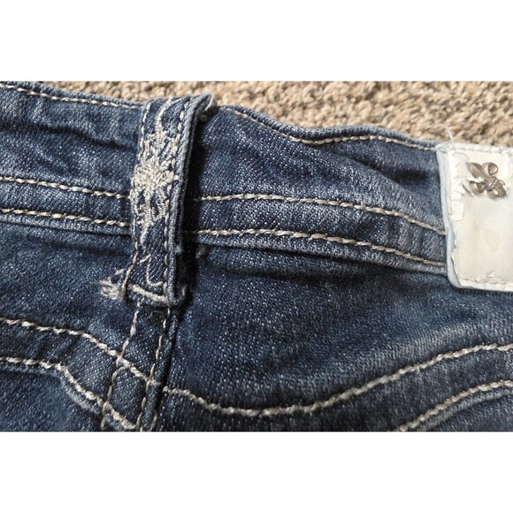 Grace In LA Jeans Womens 11 Blue Medium Wash Rhinestone Bling Boot Cut Western - Picture 4 of 14